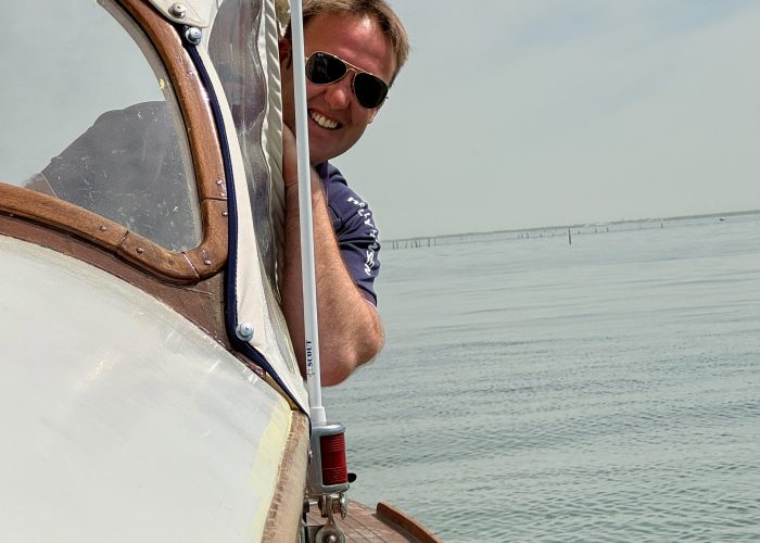 Julien skipper de pinasse Arcachon